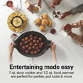 thumbnail image 4 of Hamilton Beach 7 Qt Programmable Slow Cooker, Stoneware Crock with Removable Pot, Includes Party Dipper Food Warmer, Stainless Steel, 4 of 10