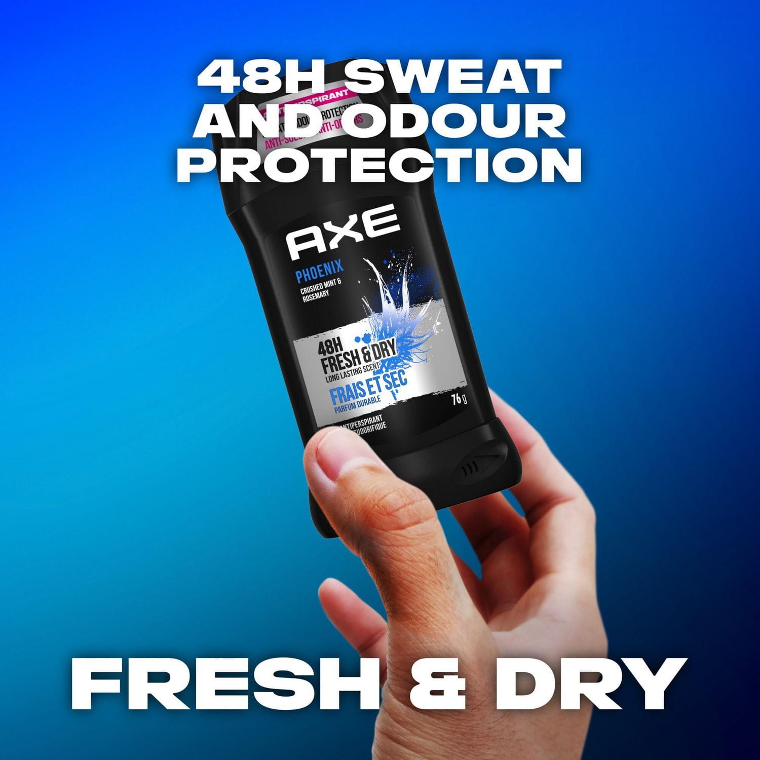 AXE Phoenix Crushed Mint & Rosemary Antiperspirant Stick (Value Pack 4 X 76gms)
