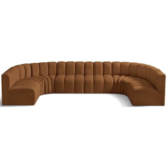 Meridian Furniture Arc Saddle Velvet Modular Sectional