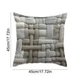 thumbnail image 2 of Pillowcase, Decorative Pillow Cover, Knit Pattern, Soft Short Lint Fabric, 18x18 Inches, Couch Bed Sofa Accent Pillow Cover, Machine Washable, Cozy Home Decor Pillowcase, 2 of 6