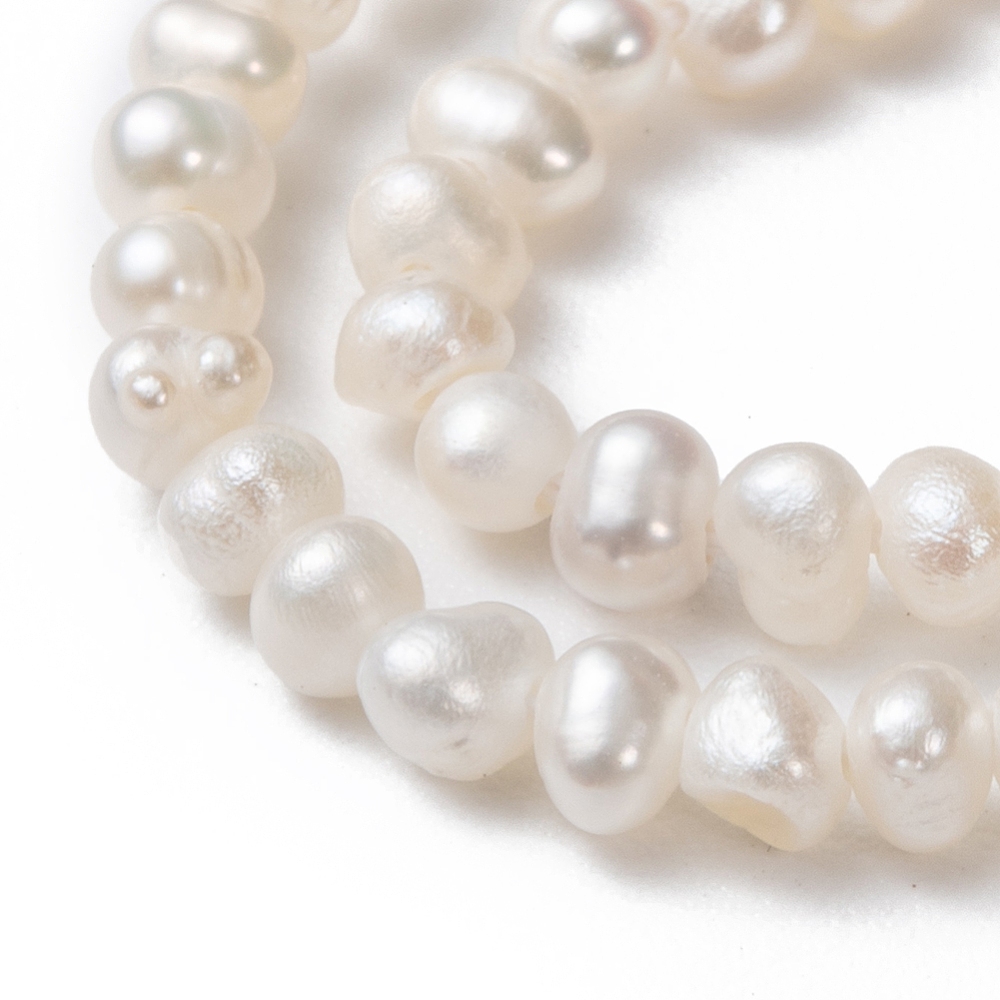1strand Natural Cultured Freshwater Pearl Beads Strands Potato White 3~3.5x2.3~2.6mm Hole: 0.5mm about 142~150pcs/strand 14.5 inch(37cm)