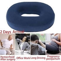 LAMIRO Donut Pillow for Tailbone Pain Bed Sore,Hemorrhoid Pillow Seat Cushion for Long Sitting Butt Pressure Relief Postpartum Post Surgery,Memory Foam Coccyx Cushions Doughnut Pillow
