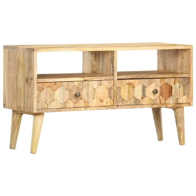 vidaXL TV Stand and TV Cabinet 90x30x50 cm Solid Mango Wood