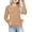 Khaki, variant on Girls Long Sleeve T-Shirts Ruched Knot Side Tunic Blouse Tee Tops