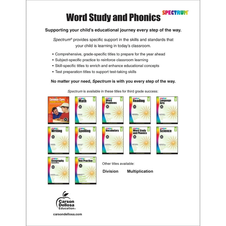 Spectrum 英語学習セット3年生 4年生向け Spectrum Complete Learning + Videos 3rd Grade Workbooks, Language