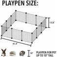 thumbnail image 3 of 24 Panel Durable Pet Playpen Puppy Dog Fences Gate Indoor Outdoor Fence, 3 of 7