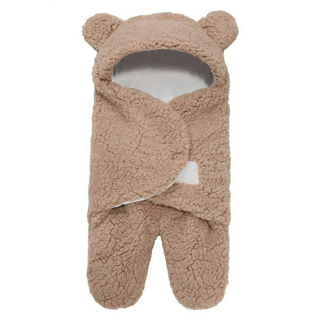 EYIIYE Baby Swaddling Sleeping Bag Adjustable Fasteners Hooded Wear
