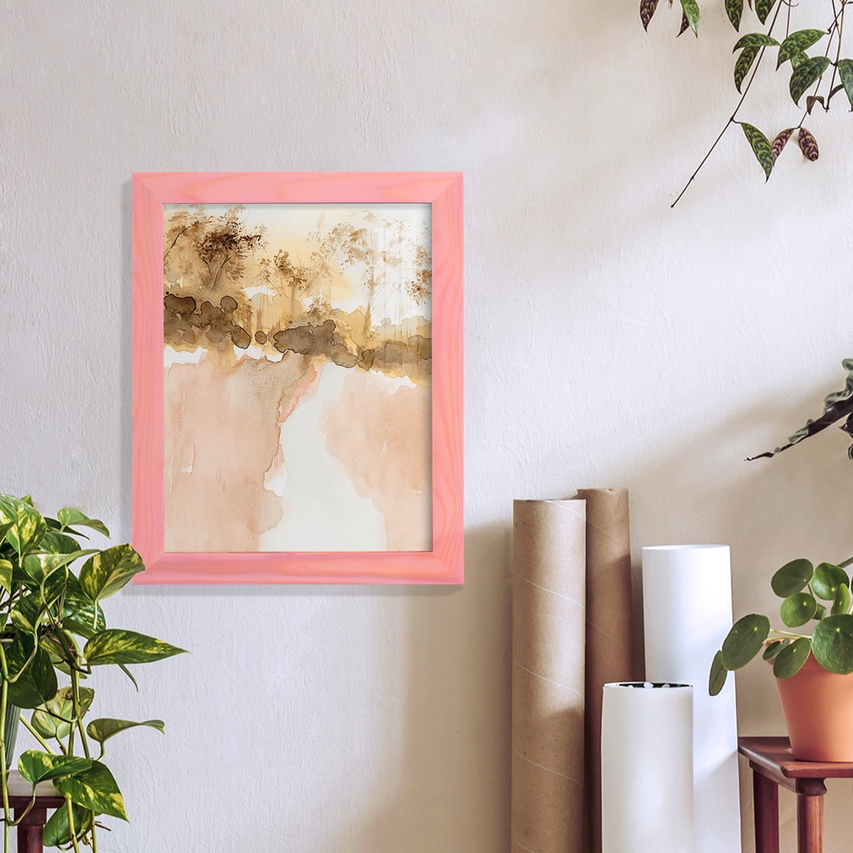 Sun Kissed Earth I - Framed Print w/glass - Sunset Pink