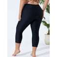 thumbnail image 5 of Sociala Womens Plus Size Capris High Waist Swimwear Bottoms Long Swim Shorts Tankini Bottom, 5 of 6