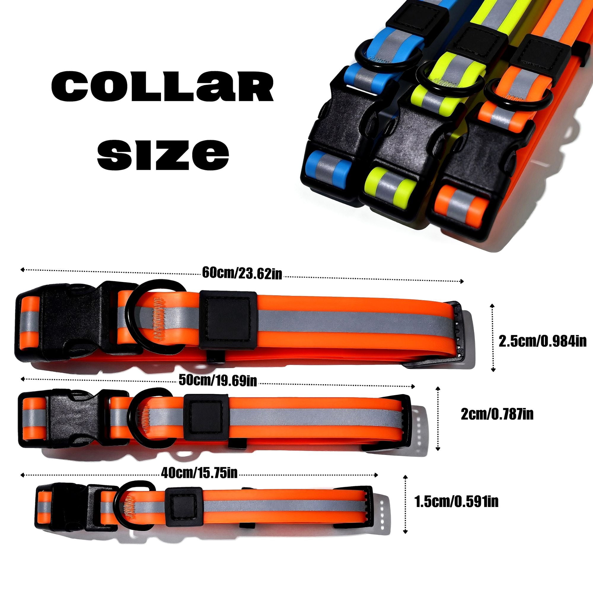 Reflective PVC Dog Leash & Collar Set | Waterproof Heavy Duty Safety Lead