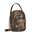 thumbnail image 7 of FORMRS Crossbody Bag for Women Quilted Travel Shoulder Cell Phone Purse with Chain Strap Handbag, Cows and Flowers, 7 of 7