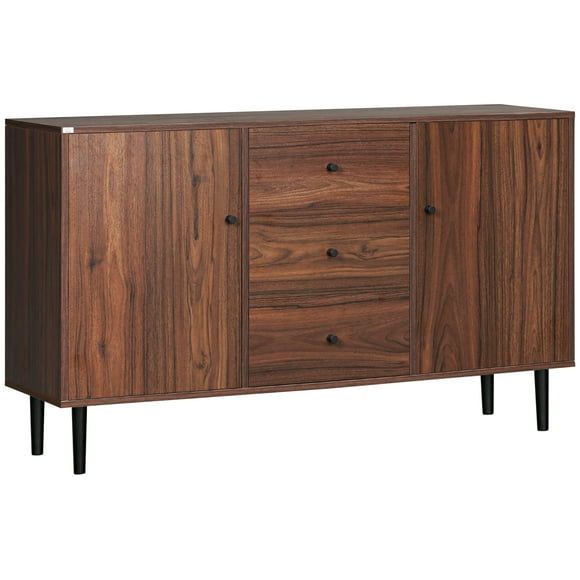 HOMCOM Buffet de Cuisine avec 2 Armoires 3 Tiroirs Table de Buffet