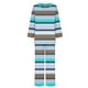 thumbnail image 5 of Puntoco Traje De Pantalón Y top De Cuello Redondo De Manga Larga Con Estampado Informal A Rayas De Verano Para Mujer Azul Cielo L, 5 of 5