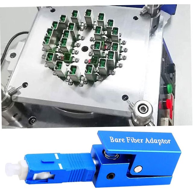 Adaptador de fibra desnuda Conector rápido de fibra óptica cuadrada para adaptador de fibra óptica de rack de servidor de panel de conexiones (1 pieza, azul)