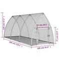 thumbnail image 2 of vidaXL Rabbit Hutch Silver 300x105x120 cm Galvanised Steel, 2 of 5