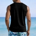 thumbnail image 4 of Tank Tops for Men Trendy Casual Sleeveless V Neck Tank Top Summer Wide Shoulder Strap Sports Running Basketball Regular Fit Vest Black L, 4 of 8