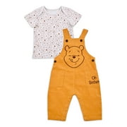 Disney Winnie The Pooh Baby Boy Overall and T-Shirt Outfit Set, Sizes 0/3-24 Months