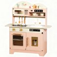 thumbnail image 3 of JoyStone 69PCS Kids Kitchen Playset,Play Kitchen Toy with Realistic Lights & Sounds,Pretend Steam, Play Sink & Oven, Menu Board & Other Kitchen Accessories Set for Toddlers, 3 of 9
