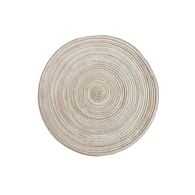 Hyasfey Set de Table Rond Moderne Couleur Unie Résistant à la Chaleur Antidérapant Isolation Thermique Protection de Table à Manger Décoration sous-Verre Fournitures de Cuisine