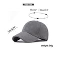 thumbnail image 3 of TOPTIE 6 Panel Baseball Cap Faux Suede Adjustable Unisex Curved Bill Sturectured Hat-Grey, 3 of 8