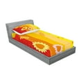thumbnail image 2 of Ambesonne Colorful Fitted Sheet & Pillow Sham Set, Wheat Farm House Theme, Twinxl, Green Orange Red, 2 of 2
