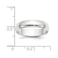 thumbnail image 5 of Auriga Fine Jewelry 14K White Gold 5mm Lightweight Half Round Women's Wedding Band Size- 5, 5 of 6