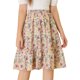 thumbnail image 1 of Falda midi floral fluida Allegra K Mujer Multicolor L, 1 of 6