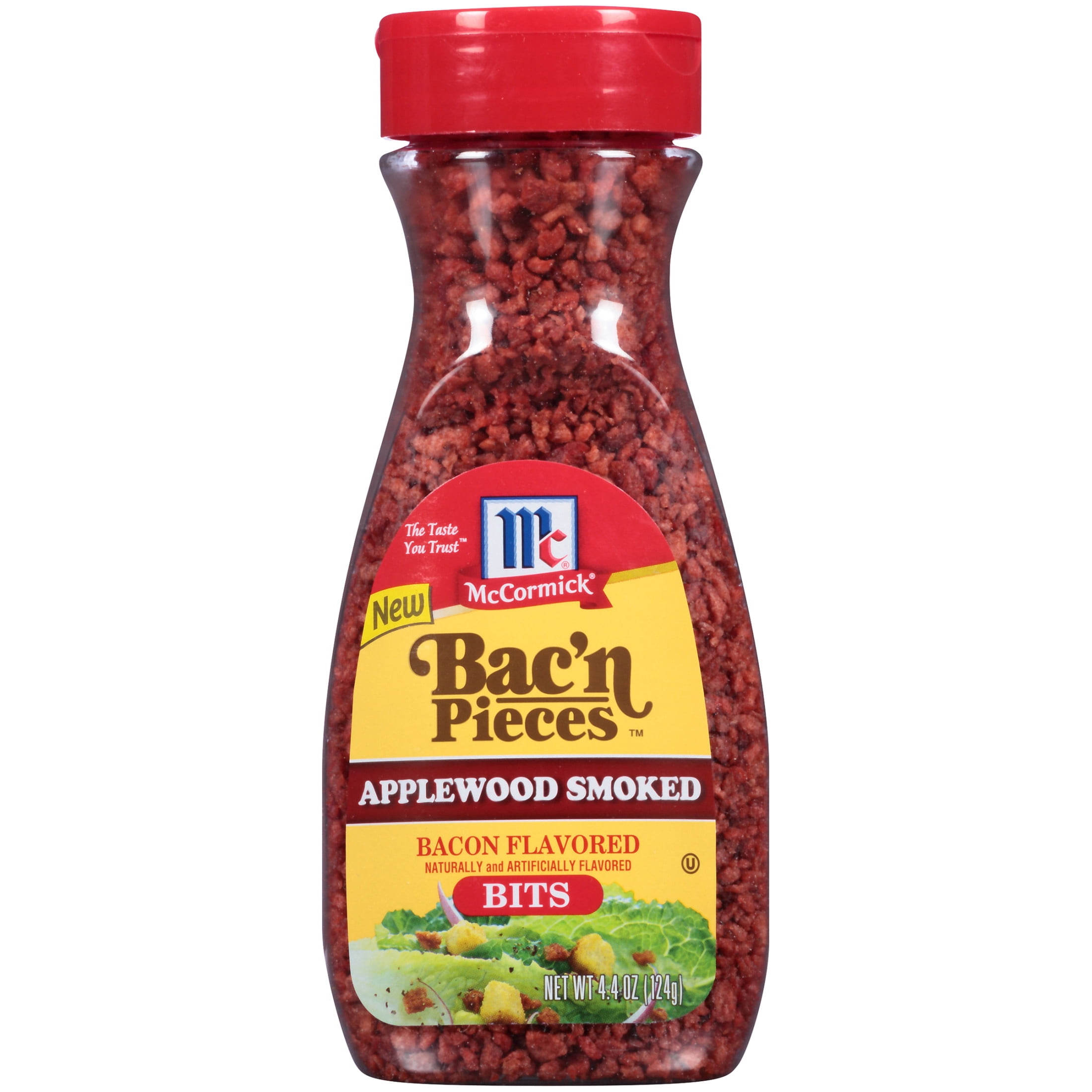 (6 pack) McCormick Kosher Imitation Applewood Smoked Bacon Bits, 4.4 oz Bottle