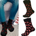 thumbnail image 2 of Cotton Middle Calf Socks with Heart Lips Pattern for Valentines Day Women and Men Novelty Festival Fun Calf Socks Gift, 2 of 9
