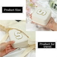thumbnail image 4 of Travel Jewelry Case Organizer for Girls Women, Mini Letter Portable Jewelry Box, Small Jewelry Storage Holder for Stud Earrings, Rings, Necklaces, 4 of 6