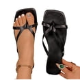 thumbnail image 7 of Qingpeng Womens Square Toe Flat Thong Sandals Minimalist Strappy Design Soft Leather Upper Slip On Summer Flats for Casual Daily Wear, 7 of 7