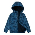 thumbnail image 6 of MADHERO Unisex  Boys Rain Jackets Lightweight Long Sleeves Rain Jacket Boy  Blue Leaf Size 6, 6 of 6