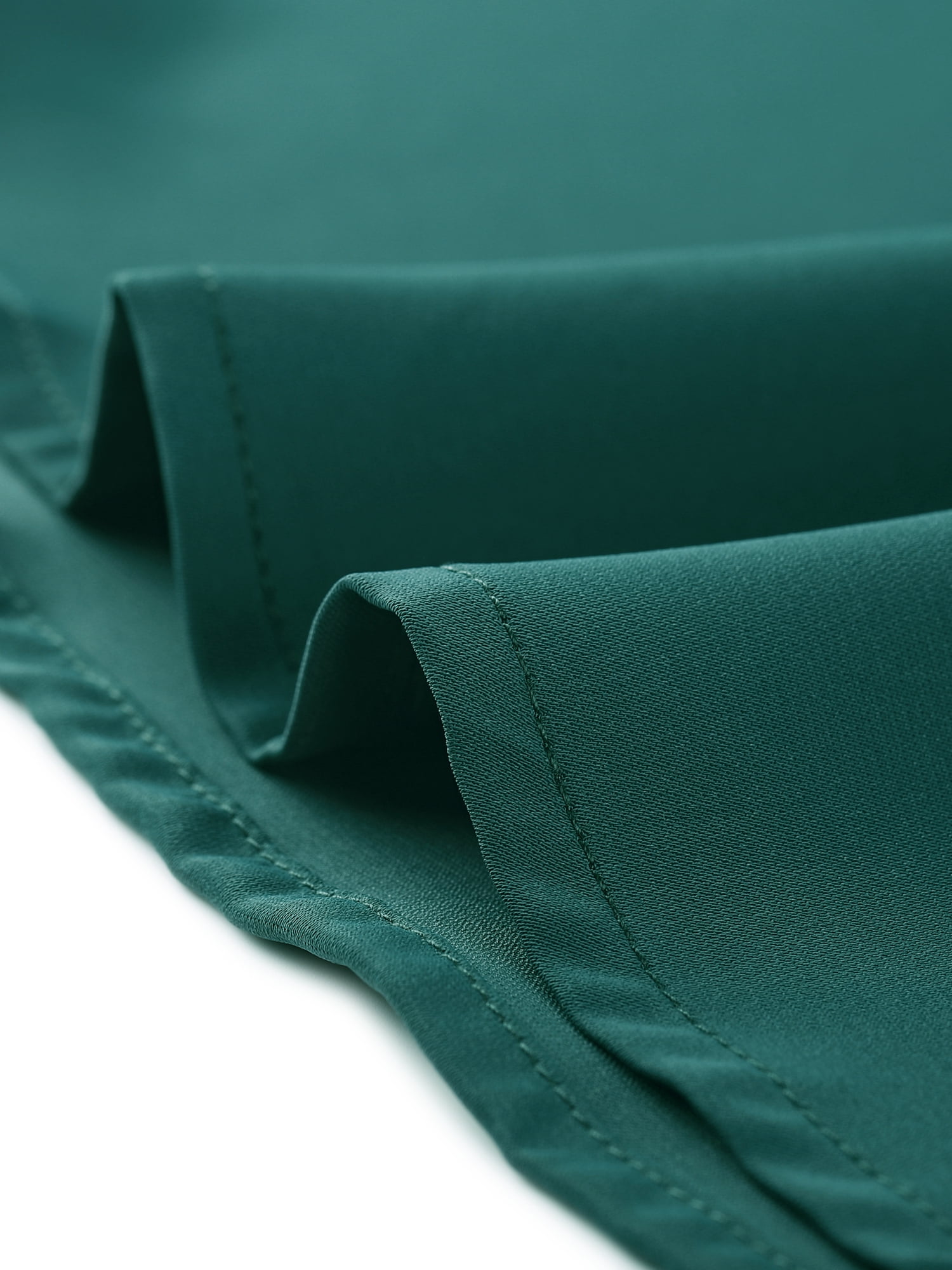 DARING DIVA Women's Stand Collar Long Sleeve Office Blouse S Deep Green
