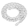 thumbnail image 4 of Men's 10mm Chunky Solid .925 Sterling Silver Flat Mariner Chain Necklace, 28 inches, 4 of 7