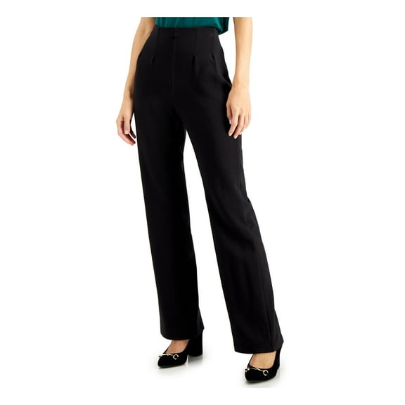 I-N-C Womens Pleated Athletic Sweatpants, Black, X-Large