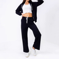 thumbnail image 5 of NMMUED Sweat Set Sweatsuits Women 2 Piece Outfit Hoodie Set Two Piece Sets for Women Fall Track Suits for Women Set, Black L, 5 of 5