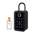 thumbnail image 1 of Smart Key Lock Box With Remote Access Metal Waterproof Lockbox For Keys Hider Finrprint Digital Code App Safe Security Boxes ,Built to Last, 1 of 7