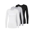 thumbnail image 1 of Adar sous-Couches pour Femmes Multicolores, Lot de 3 - T-Shirt de sous-Couche à Manches Longues Confortable, 1 of 7