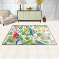 thumbnail image 3 of Coolnut Lightweight Soft Area Rugs 31x20 Inch, Beautiful Parrot Flowers Floor Mat Doormat for for Rooms Entrance Hardwood Floor Living Room 2'7" x 1'8"） Nursery Rugs, 3 of 6