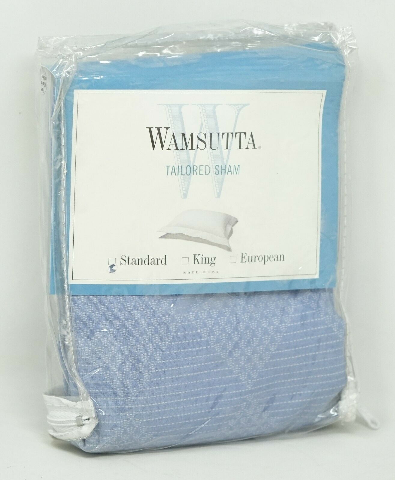 Wamsutta Tailored Ribbed DIamond Made in USA Pillow Sham STANDARD