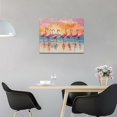 thumbnail image 3 of HFDF Pink Flamingo Canvas Wall Art Tropical Flamingo Coastal Blue Ocean Sunrise Pictures Decor Beach Sunset Painting Modern Prints Artwork for Home Bathroom Living Room Office 14x11inch Framed, 3 of 6