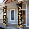 thumbnail image 1 of Black New Year 2024 banner - New Years Decorations | will create an extravaganza vibe in your new years decorations 2025, 1 of 5