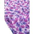 thumbnail image 7 of Allegra K Women's Floral Tie V Neck Vintage Ruffle Trumpet Long Sleeve Top, 7 of 7