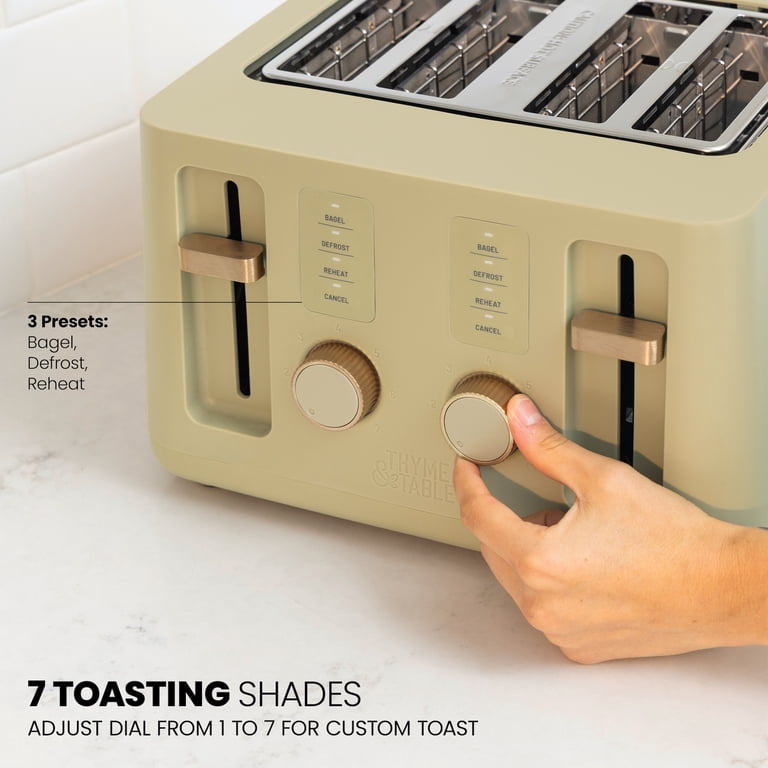 Thyme & Table 4-Slice Toaster, Eucalyptus Green photo 5
