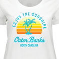 thumbnail image 4 of Inktastic Summer Enjoy the Sunshine Outer Banks North Carolina in Blue Women's Plus Size T-Shirt, 4 of 5