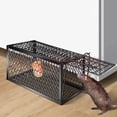 thumbnail image 2 of BPPEG Live Rat Trap Indoor/Outside - Squirrel Trap for Chipmunk, Small Rabbits, Weasel and Similar-Size Rodents, Fully Assembled, Black, 5x5x9", 2 of 7