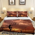 thumbnail image 2 of 3D Sunset Sky Beach Football Quilt Cover Set Bedding Set Duvet Cover, 2 of 3