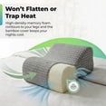 thumbnail image 6 of Sacred Thread Memory Foam Knee Pillow for Side Sleepers, Leg Pillow for Side Sleeping with Rayon Derived from Bamboo Cover, Knee Cushions for Sleeping (Bone) (White), 6 of 8