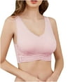 thumbnail image 2 of Tumotour Full Coverage Bra For Women Adjustable Strap Traceless Gathering Cross Side Openings Front Push Up Sleeping Nursing Bra Seamless Push Up Wireless Yoga Vest Bra, 2 of 6