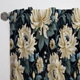 thumbnail image 3 of Designart "Earthy Beige Floral Damask" Damask Curtain Panels, 3 of 6
